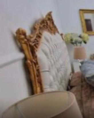Testiera letto foglia oro