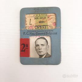 Tesserino di identificazione delle ferrovie. 1949