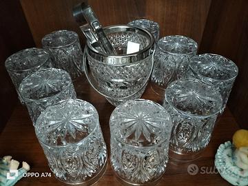servizio da whisky : sei bicchieri e secchiello 