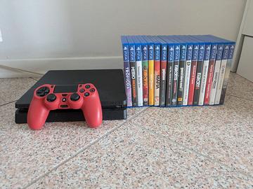 PS4 PlayStation 4 con giochi e controller