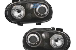 FARI VOLKSWAGEN VW GOLF 4 ANGEL EYES R32 FONDO NER