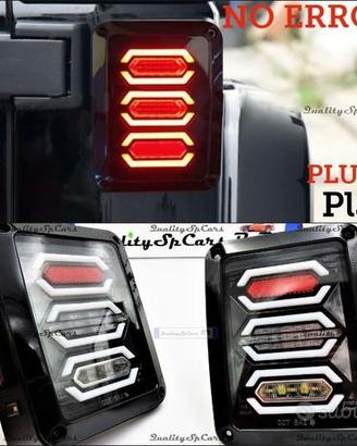 Fanali LED PER JEEP WRANGLER JK NERO OMOLOGATI