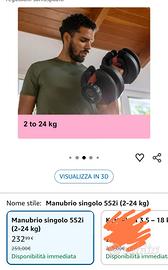 2 x manubri regolabili fino a 24kg