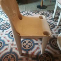 Sedie vintage color panna