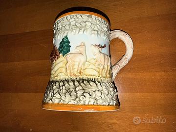 Boccale ceramica rilievo