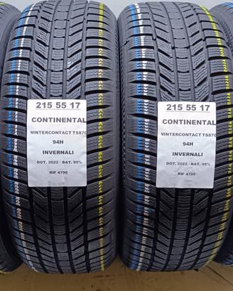 4 GOMME 215 55 17 CONTINENTAL INV RIF4790