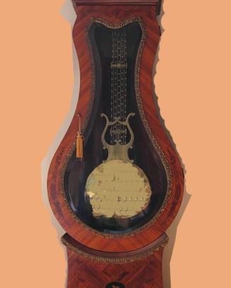Orologio pendola a colonna tutto intarsiato