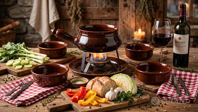 Set Bagna Cauda / Fonduta Oven King Mancioli