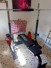 lat machine, panca piana larga per petto professio