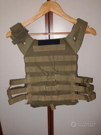 Plate Carrier Tattico Verde con porta caricatori