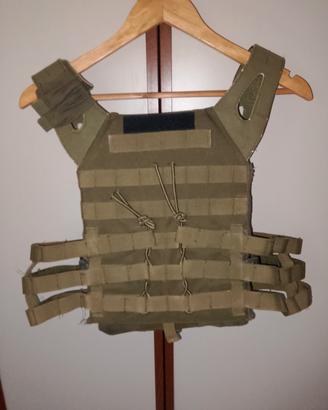 Plate Carrier Tattico Verde con porta caricatori