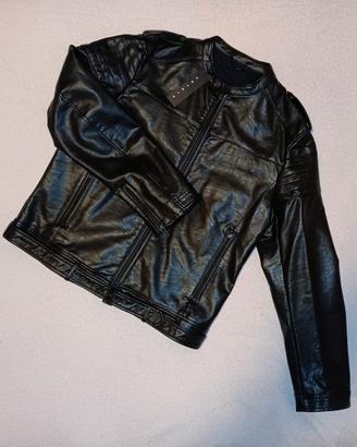 Giacca in pelle sintetica da uomo, marca Sisley