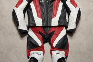 Alpinestars tuta moto pelle divisibile 2pz tg.50