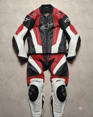 Alpinestars tuta moto pelle divisibile 2pz tg.50