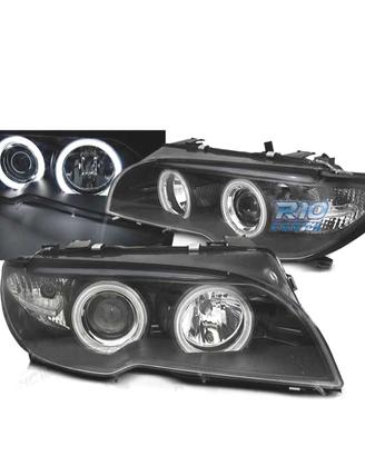 FARI BMW E46 03-06 ANGEL EYES CCFL FONDO NERO