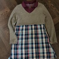 Vestito in misto lana e cotone