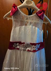 vestito cerimonia bambina 9/10 anni 