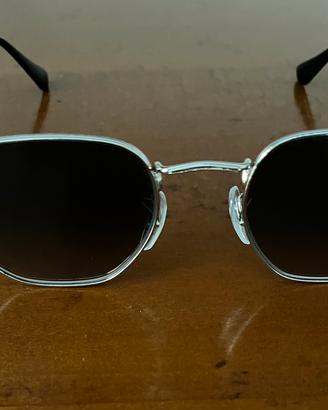 Ray-Ban Hexagonal RB3548N originali nuovi Silver