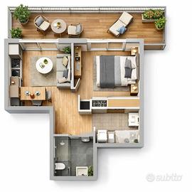 Bilocale con balcone Cologno Monzese libero ora