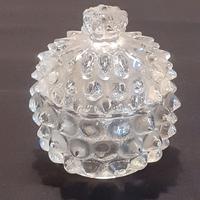 Scatola porta gioie in vetro rostrato '900