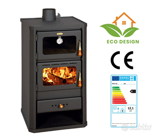 stufa a legna con forno 12-16kw*4 stelle*NUOVA