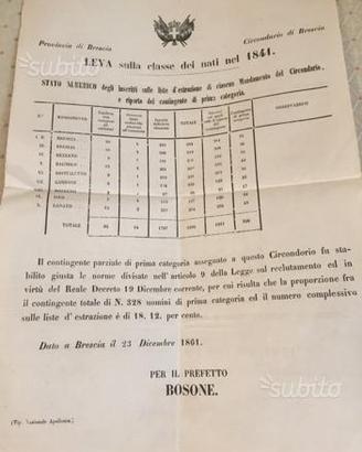 Manifesto provincia di Brescia
