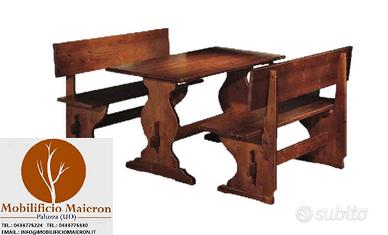 Set Panche Tavoli Birreria cd180 In Legno