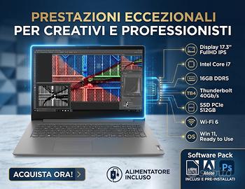Lenovo V17 da 17.3" FullHD IPS Intel Core i7 16GB
