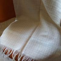 Sciarpa in lana con fili argentati