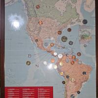 mappa del Nord e Sud America 