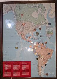 mappa del Nord e Sud America 