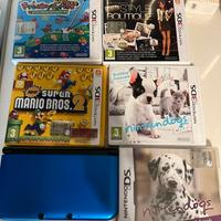 Nintendo 3DS blu con 5 giochi