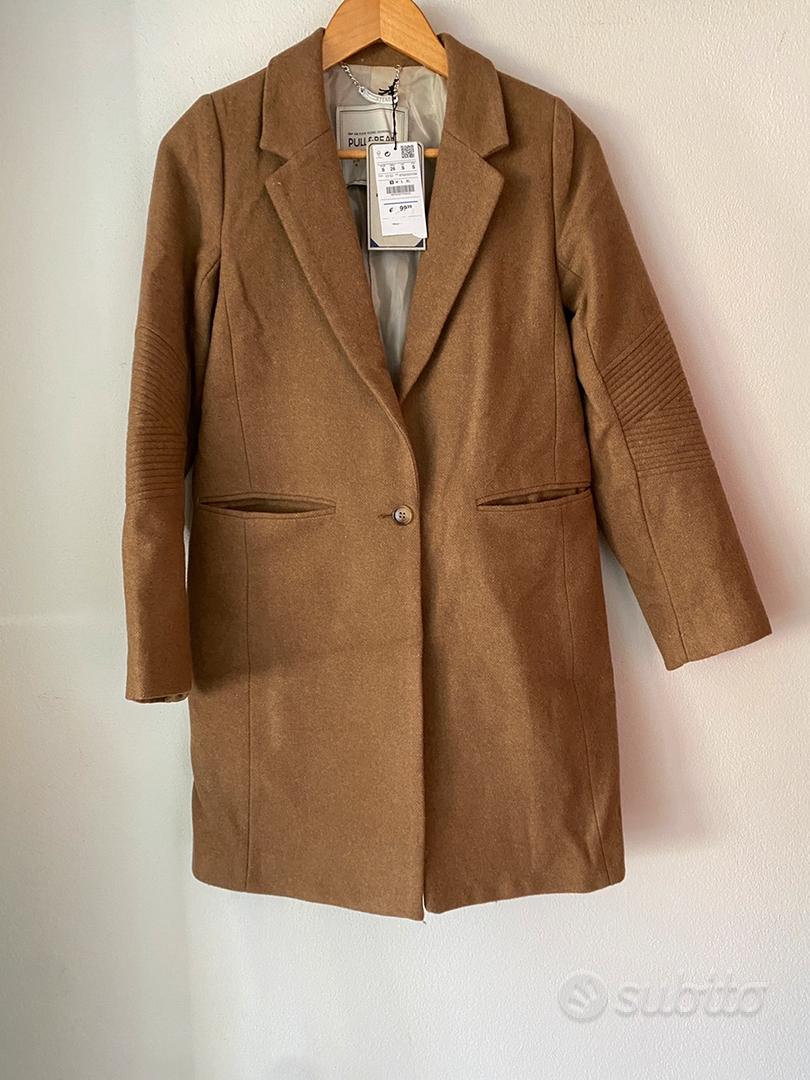 Pelliccia Sintetica Pull And Bear Cappotto Cammello Cappotto