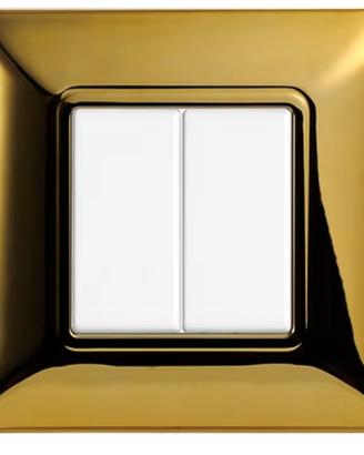 Placca (2 moduli - 1x, oro lucido)