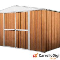 Casetta per esterno in lamiera 360x175 fin legno