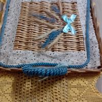 vassoio intrecciano in vimini 