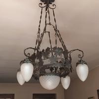 lampadario ferro battuto 