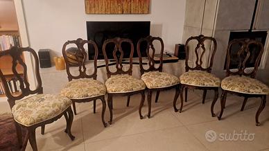 6 sedie antiche 