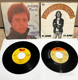 Set 2 vinili originali 45 giri Umberto Tozzi