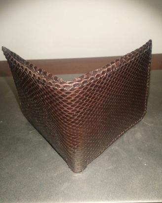 Portafoglio artigianale uomo in pelle di pitone