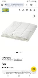 piumino letto ikea 1 piazza -NUOVO