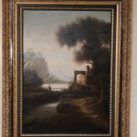 Quadro Verticale con cornice in legno m