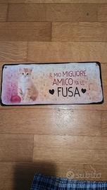 Targhetta il mio migliore amico fa le fusa 