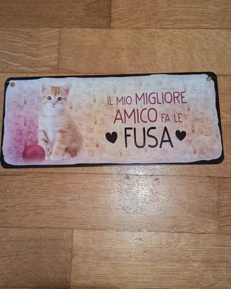 Targhetta il mio migliore amico fa le fusa 