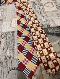 Set 2 cravatte in seta vintage