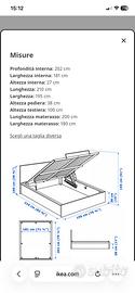 Letto contenitore ikea mod MALM
