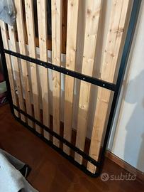 Rete matrimoniale doghe legno
