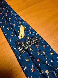 Cravatta Salvatore Ferragamo Vintage 100% seta