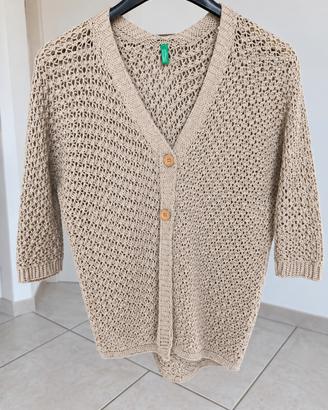 Cardigan Benetton bambina beige 6/7 anni – 120 cm