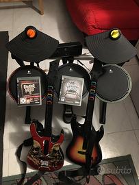 Batteria Logitech con chitarre